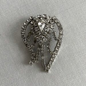 Vintage Large Clear Rhinestone Pin/Brooch